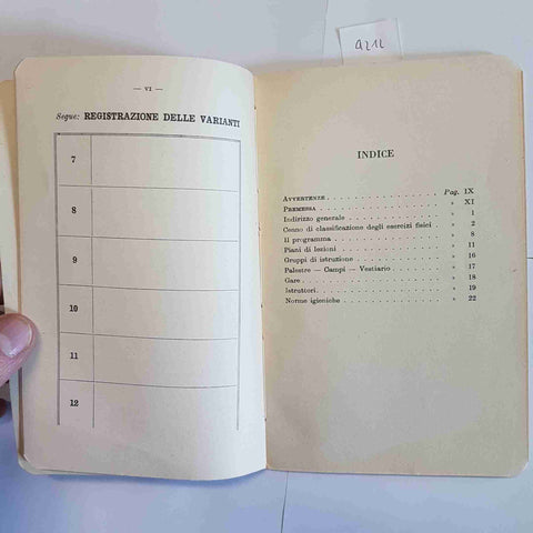 Manuale Ginnastica Militare 1935 Ministero Guerra Esercito Fascismo WW2 Italia
