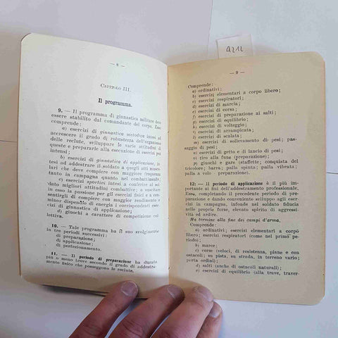 Manuale Ginnastica Militare 1935 Ministero Guerra Esercito Fascismo WW2 Italia