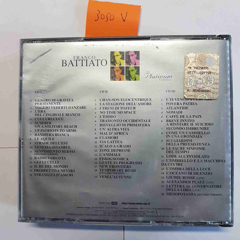 FRANCO BATTIATO The Platinum Collection 3CD EMI Best Of 2004