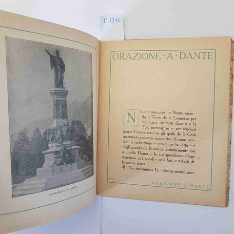 Ricordo Pellegrinaggio 1920 Orazione a Dante, ai Martiri SMORGONI Chiari Trento