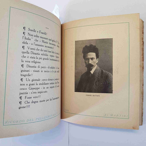 Ricordo Pellegrinaggio 1920 Orazione a Dante, ai Martiri SMORGONI Chiari Trento