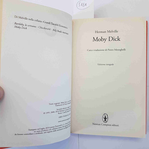 MELVILLE - MOBY DICK Newton Compton 2014 edizione integrale CLASSICI PER RAGAZZI