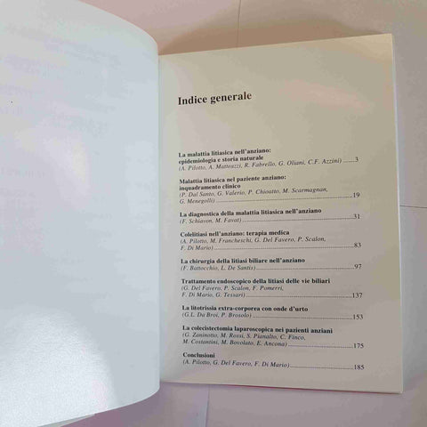 LA LITIASI BILIARE NELL ANZIANO PILOTTO DEL FAVERO DI MARIO PICCIN MEDICO 1994