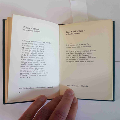CALENDARIO D'AMORE ANTOLOGIA POETICA ITALIANA E STRANIERA MONDADORI 1969