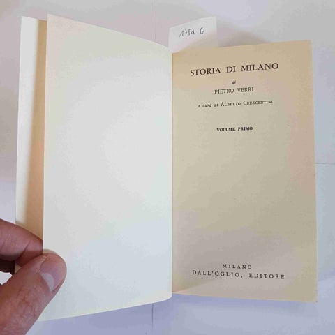 PIETRO VERRI STORIA DI MILANO 3 VOLUMI IN 1 DALL'OGLIO EDIZIONE INTEGRALE 1977