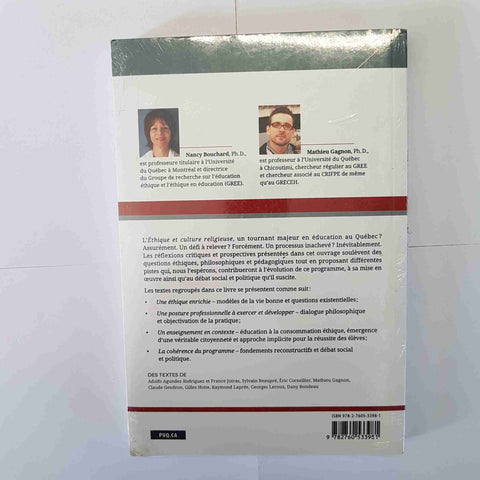 L'eTHIQUE ET CULTURE RELIGIEUSE EN QUESTION ReFLEXIONS CRITIQUES PROSPECTIVES