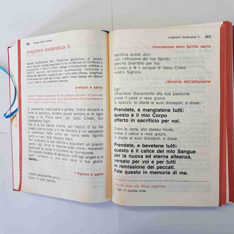 MESSALINO FESTIVO DELL'ASSEMBLEA EDIZIONE 1984 EDB RILEGATO ROSSO liturgia