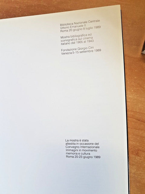 2 VOLUMI: IMMAGINI IN MOVIMENTO MEMORIA E CULTURA 1989 LA MERIDIANA cinema