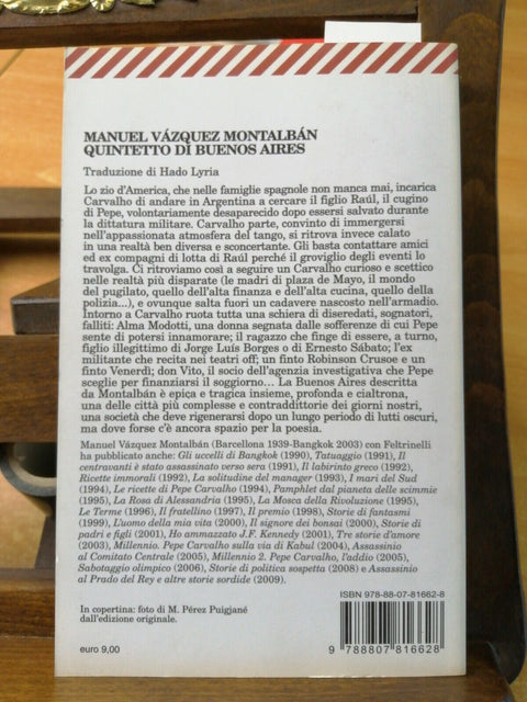 MANUEL VAZQUEZ MONTALBAN - QUINTETTO DI BUENOS AIRES - Feltrinelli - 2010 (
