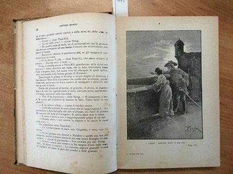 EMILIO SALGARI - IL FIORE DELLE PERLE 1921 VALLARDI +20 DISEGNI DI G. GAMBA