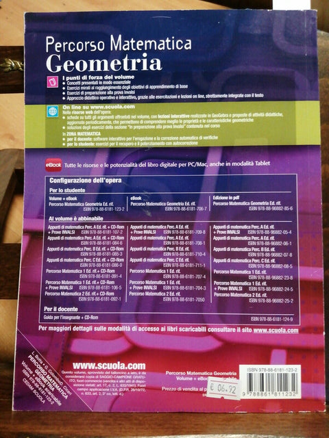 Percorso matematica geometria edizione riforma 9788861811232 Botta - Cedam