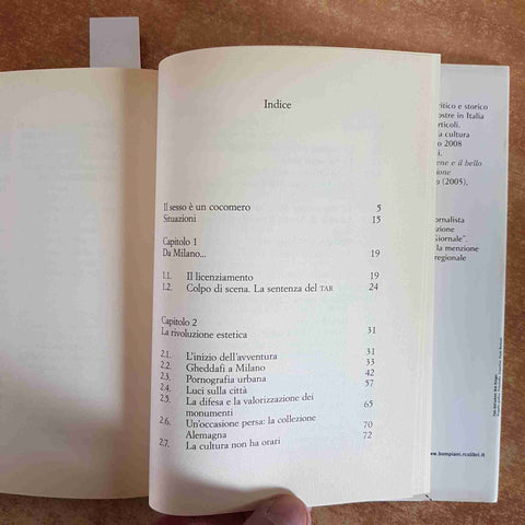 VITTORIO SGARBI CLAUSURA A MILANO E NON SOLO - PRIMA EDIZIONE 2008 BOMPIANI
