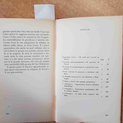 IL PROBLEMA PASCAL - VITTORIO ENZO ALFIERI - FILOSOFIA 1959 NUOVA ACCADEMIA