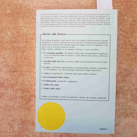 INVITO ALLA LETTURA DI ALDOUS HUXLEY, MANFERLOTTI MURSIA CRITICA LETTERARIA 1987