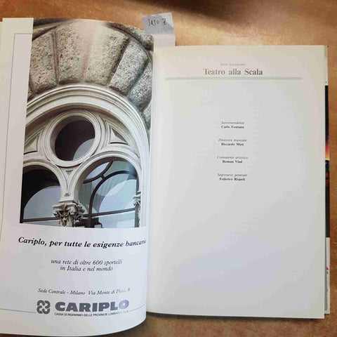 DIE WALKURE - RICHARD WAGNER - TEATRO ALLA SCALA - LIBRETTO SAGGIO OPERA 1994