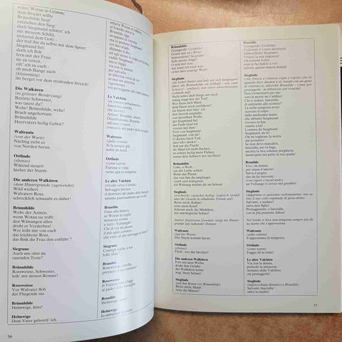 DIE WALKURE - RICHARD WAGNER - TEATRO ALLA SCALA - LIBRETTO SAGGIO OPERA 1994
