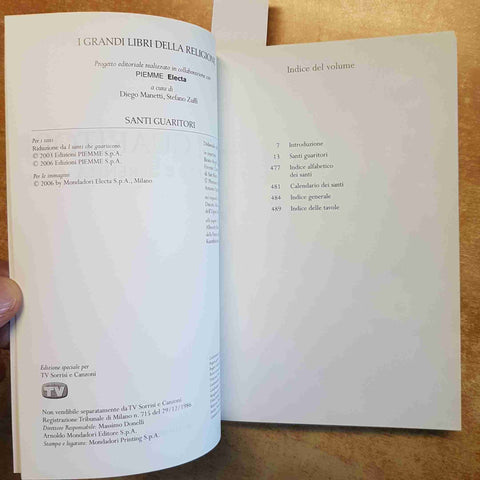SANTI GUARITORI SALUTE E SERENITA' I GRANDI LIBRI DELLA RELIGIONE 2006 SORRISI
