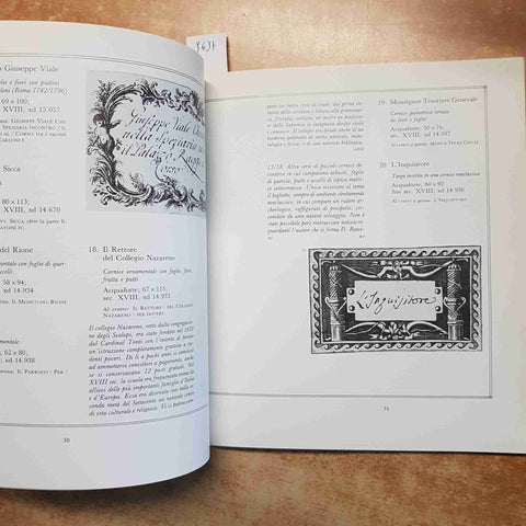L'ARTE DI PRESENTARSI BIGLIETTI DA VISITA ROMA SETTECENTO PALOMBI 1985 CATALOGO