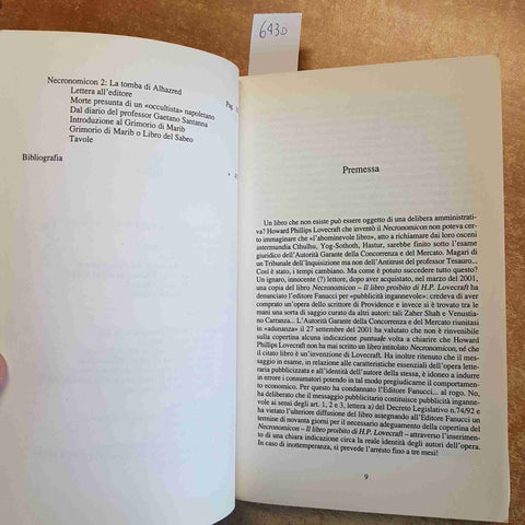 NECRONOMICON STORIA DI UN LIBRO CHE NON C'E' - LOVECRAFT BASILE 2002 FANUCCI