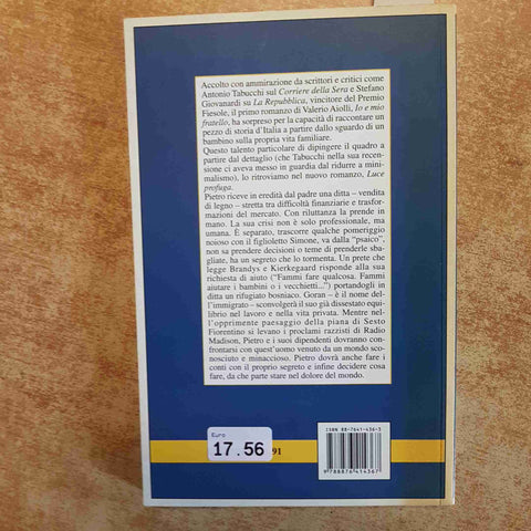 LUCE PROFUGA - VALERIO AIOLLI - EDIZIONI E/O - 2001 ROMANZO NARRATIVA ITALIANA