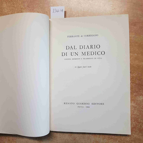 DAL DIARIO DI UN MEDICO - FERRANTE DI CORREGGIO 1966 RENATO GIARDINI ILLUSTRATO