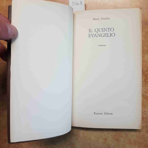 IL QUINTO EVANGELIO - MARIO POMILIO - RUSCONI - 1975 - PRIMA EDIZIONE ROMANZO
