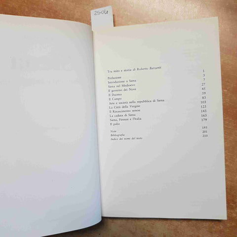 SIENA UNA CITTA' E LA SUA STORIA JUDITH HOOK STORIA ARTE MEDIOEVO 1989