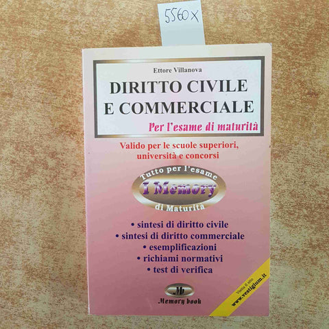 DIRITTO CIVILE E COMMERCIALE PER L'ESAME DI MATURITA' - ETTORE VILLANOVA 2003
