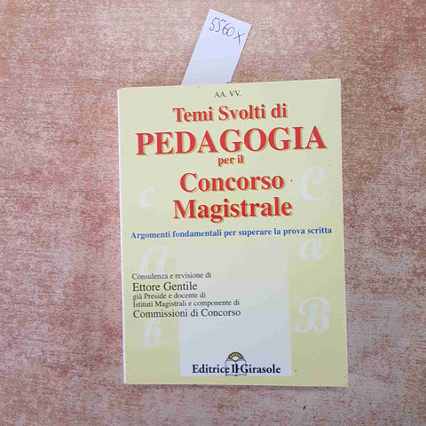 TEMI SVOLTI DI PEDAGOGIA PER IL CONCORSO MAGISTRALE ARGOMENTI PER PROVA SCRITTA