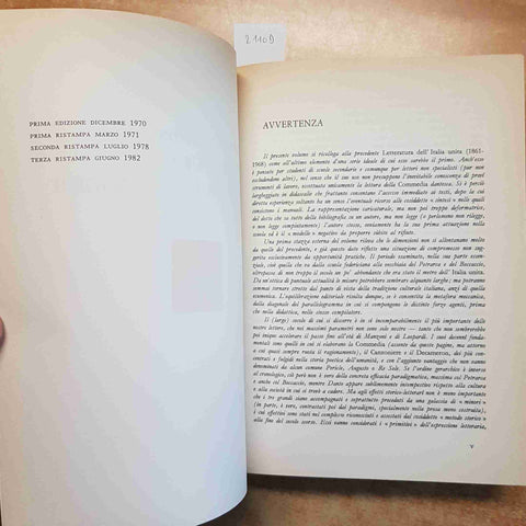 LETTERATURA ITALIANA DELLE ORIGINI - GIANFRANCO CONTINI 1982 SANSONI