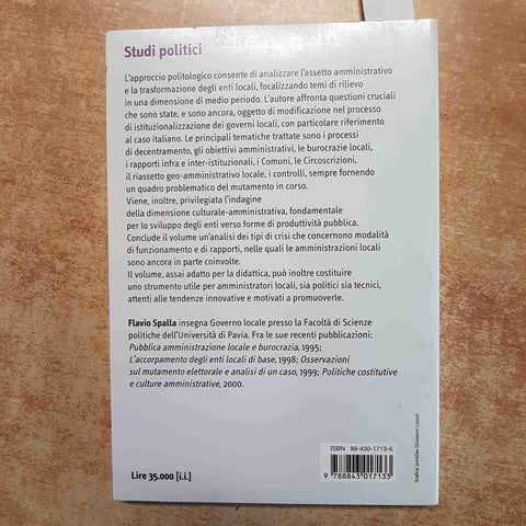 L'AMMINISTRAZIONE LOCALE - FLAVIO SPALLA 2000 CAROCCI - ENTI LOCALI