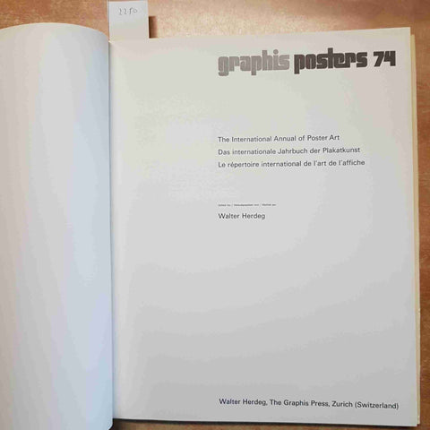 GRAPHIS POSTERS 74 THE INTERNATIONAL ANNUAL OF POSTER ART VINTAGE Herdeg OLIVETT