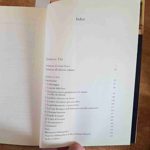 EUROPA VS. USA PERCHE' LA NOSTRA ECONOMIA E' PIU' EFFICIENTE 2003 HUTTON FAZI