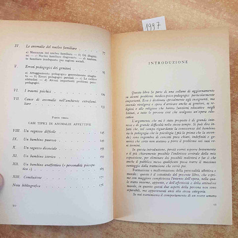 MAGISTRETTI - IL MONDO AFFETTIVO DEL FANCIULLO PERSONALITA' 1954 LA SCUOLA