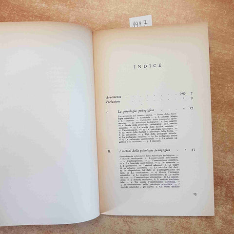PSICOLOGIA DELL'APPRENDIMENTO PROBLEMA FONDAMENTALE DELLA PEDAGOGIA 1962 BASTIEN