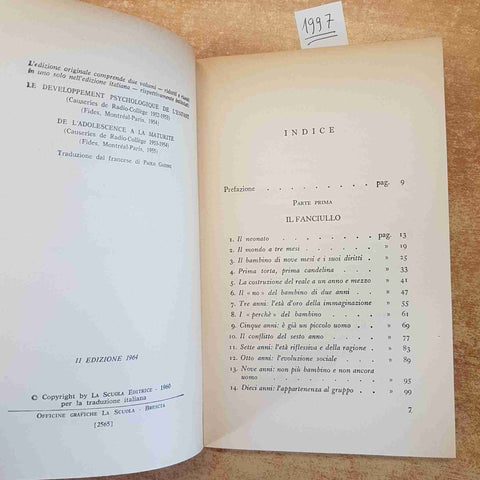 LE FASI DELLA CRESCITA IL LIBRO DEI GENITORI - GOUIN-DECARIE 1964 LA SCUOLA