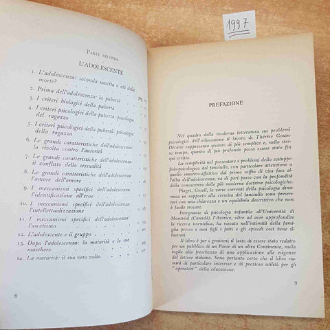 LE FASI DELLA CRESCITA IL LIBRO DEI GENITORI - GOUIN-DECARIE 1964 LA SCUOLA