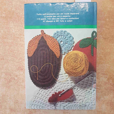 GUIDA ALL'UNCINETTO PUNTI MODELLI CONFEZIONI HOBBY WANDA BONANDO 1982 MONDADORI
