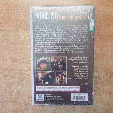 PADRE PIO DA PIETRELCINA LA NOTTE DEL PROFETA VHS SIGILLATA JEAN-MARIE BENJAMIN