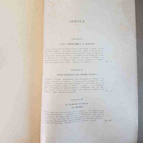 PROFILO STORICO DI PAVIA  PIETRO VACCARI 1932 ISTITUTO PAVESE DI ARTI GRAFICHE