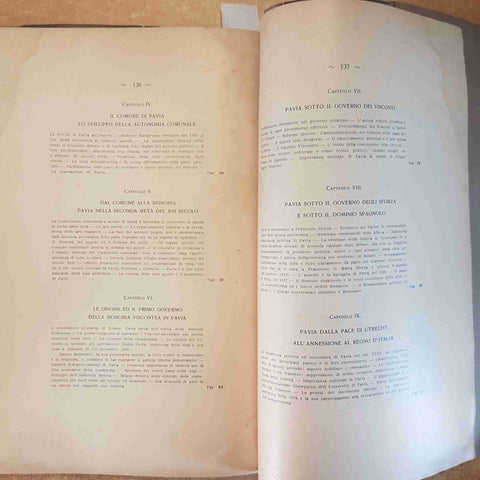 PROFILO STORICO DI PAVIA  PIETRO VACCARI 1932 ISTITUTO PAVESE DI ARTI GRAFICHE