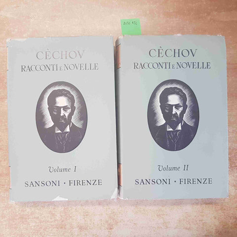 ANTON CECHOV RACCONTI E NOVELLE VOLUMI 1+2 SANSONI FIRENZE 1958