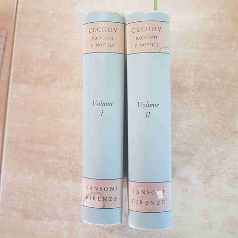 ANTON CECHOV RACCONTI E NOVELLE VOLUMI 1+2 SANSONI FIRENZE 1958