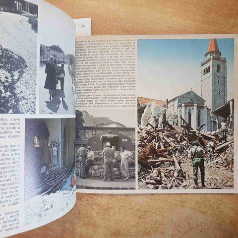 FRIULI PRIMA E DOPO IL TERREMOTO DOCUMENTO STORICO FOTOGRAFICO 1976 CESARE RUSSO