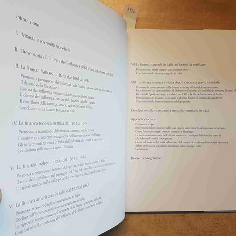 ALLA RICERCA DELLA SOVRANITA' MONETARIA FINANZA STRANIERA - PAOLO SAVONA 1999