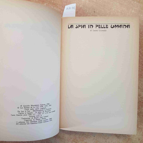 PELLE DI SPIA  SETTE AVVENTURE DI OSS 117  JEAN BRUCE 1974 MONDADORI - GIALLI