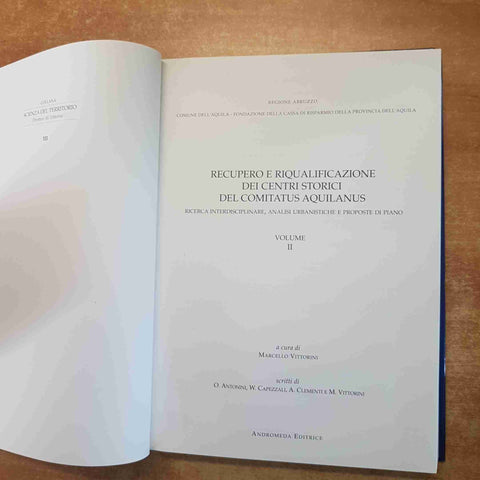 RECUPERO E RIQUALIFICAZIONE DEI CENTRI STORICI DEL COMITATUS AQUILANUS 2 VOLUMI