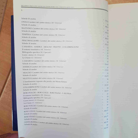 RECUPERO E RIQUALIFICAZIONE DEI CENTRI STORICI DEL COMITATUS AQUILANUS 2 VOLUMI