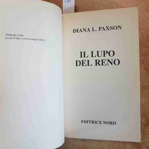 IL LUPO DEL RENO  DIANA L. PAXSON  EDITRICE NORD 1996 ROMANZO FANTASY