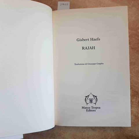 RAJAH  GISBERT HAEFS 2003 MARCO TROPEA EDITORE I MARLIN COPERTINA RIGIDA